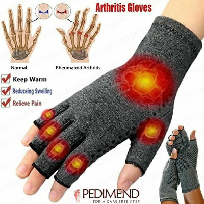 PEDIMEND fingerlose Kompressionshandschuhe Anti-Arthritis Schmerzlinderung Gelenkunterstützung