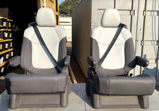Toyota Sienna 7 Passenger Seats 2021-2024 2tone White Gray Leather Second Row