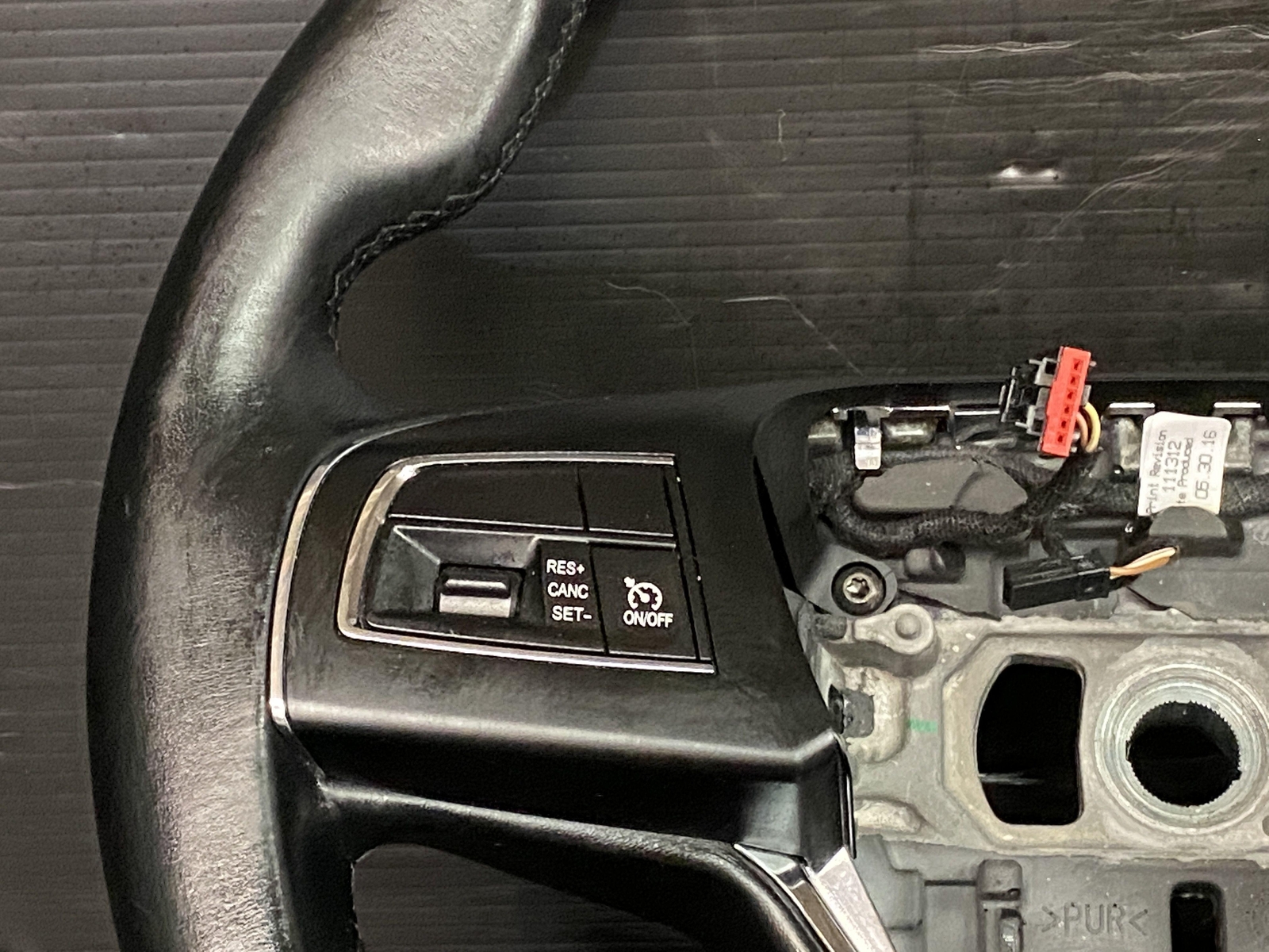 2017 MASERATI GHIBLI BLACK LEATHER WRAPPED STEERING WHEEL W/ ACCESSORY CONTROLS