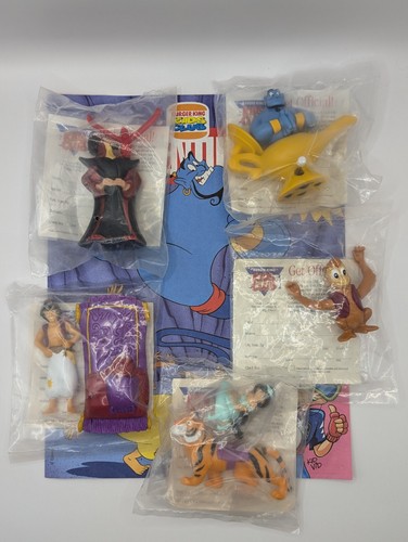 1992 Burger King Kids Toy - Disney's Aladdin (Complete Set Of 5 + Foldout Ad) - Picture 2 of 4