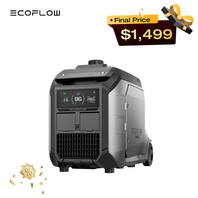 EcoFlow 3200W DC Fast Charging Dual Fuel Smart Generator for Home Power Backup