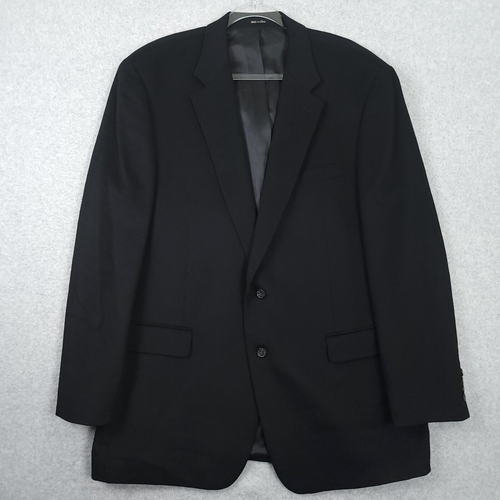 Lauren Ralph Lauren Jacket Mens 46L Black Wool Silk Cashmere Blazer Sport Coat