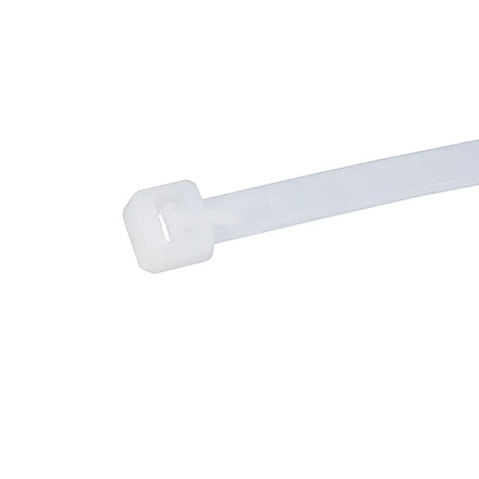 500 Pcs 8" Nylon Plastic Cable Zip Ties Wire Cord Wrap Organizer 40 Lbs White Foto 2 de 3