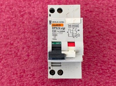 Merlin Gerin Multi9 Dpn N Vigi Circuit Breaker C20 230 Ebay