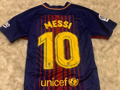 NIKE - 【Nike】 ナイキ （S） FC Barcelona Messi 背番号10 BARCELONA MESSI #10 Jersey Qatar Black NIKE Shirt Men's