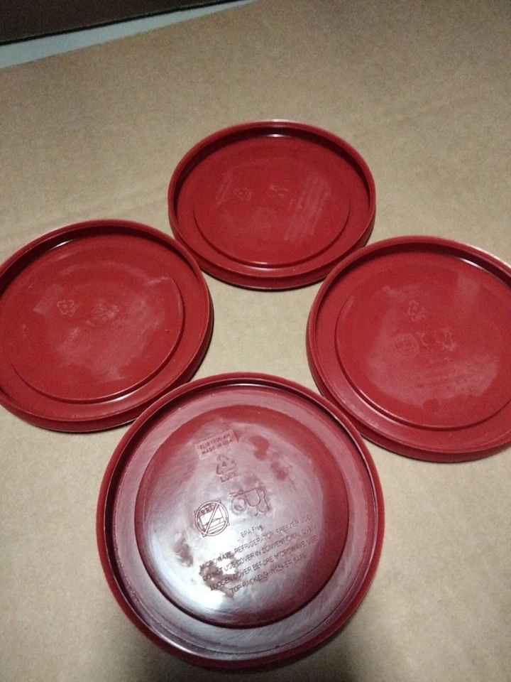 Anchor Hocking 4 Pack 1 Cup Food Storage Lids Red - Image 4 of 4