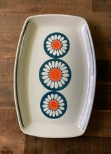 vintage MCM Turi Design "Daisy" large 15.5" serving tray Figgjo Flint Norway