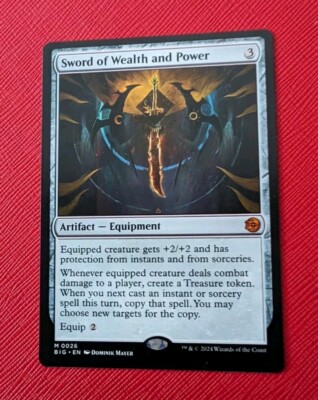 MTG OTJ *BIG SCORE*  Mythic SWORD OF WEALTH AND POWER NM