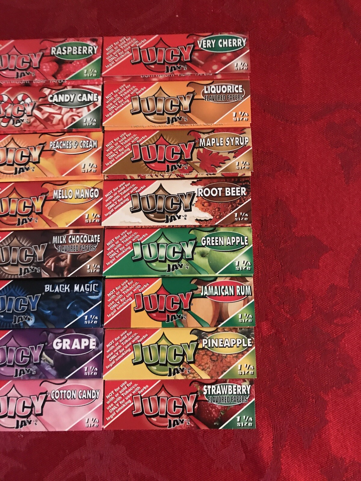 JUICY JAY'S PICK ANY (3) PACKS MIX & MATCH ALL FLAVORS 1 1/4 HEMP PAPERS USA!