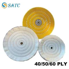 6/8 inch Buffing Wheel for Polishing 5/8 inch Arbor White Yellow 40/50/60 PLY 