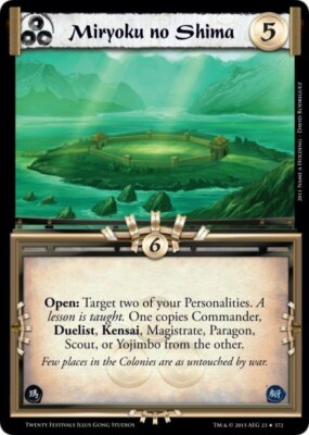 Legend of the Five Rings L5R CCG TF Twenty Festivals Miryoku no Shima