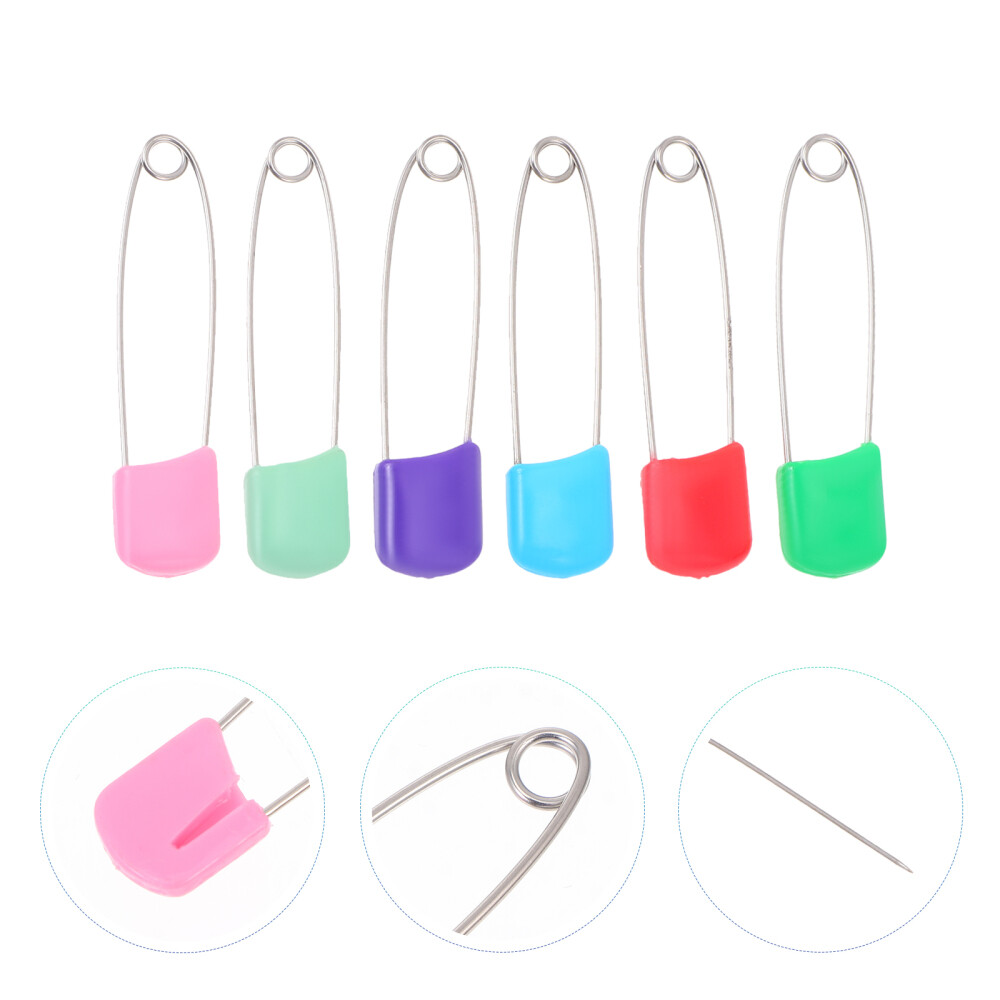 100Pcs Colorful Baby Safety Pins with Safe Locking Closures eBay