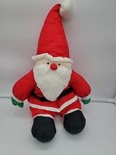 Department 56 Santa Claus Plush 12 Parachute Nylon Christmas Toy Dept Vintage