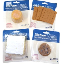 Life Form Food By Nasco Replica Food Lot  Of 4 Pieces NEW Cake, cookie, grahams