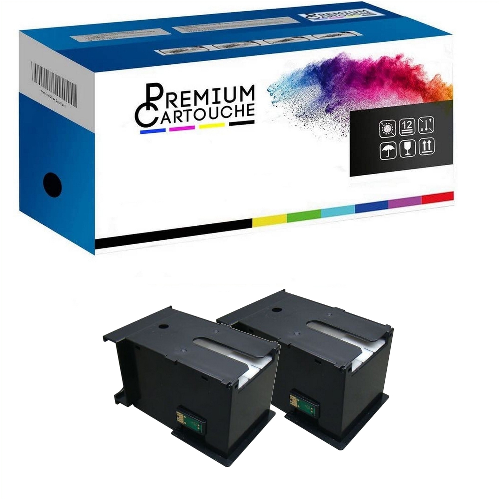 Reservoir T6716 premium pour maintenance d'imprimante jet d'encre lot de 2