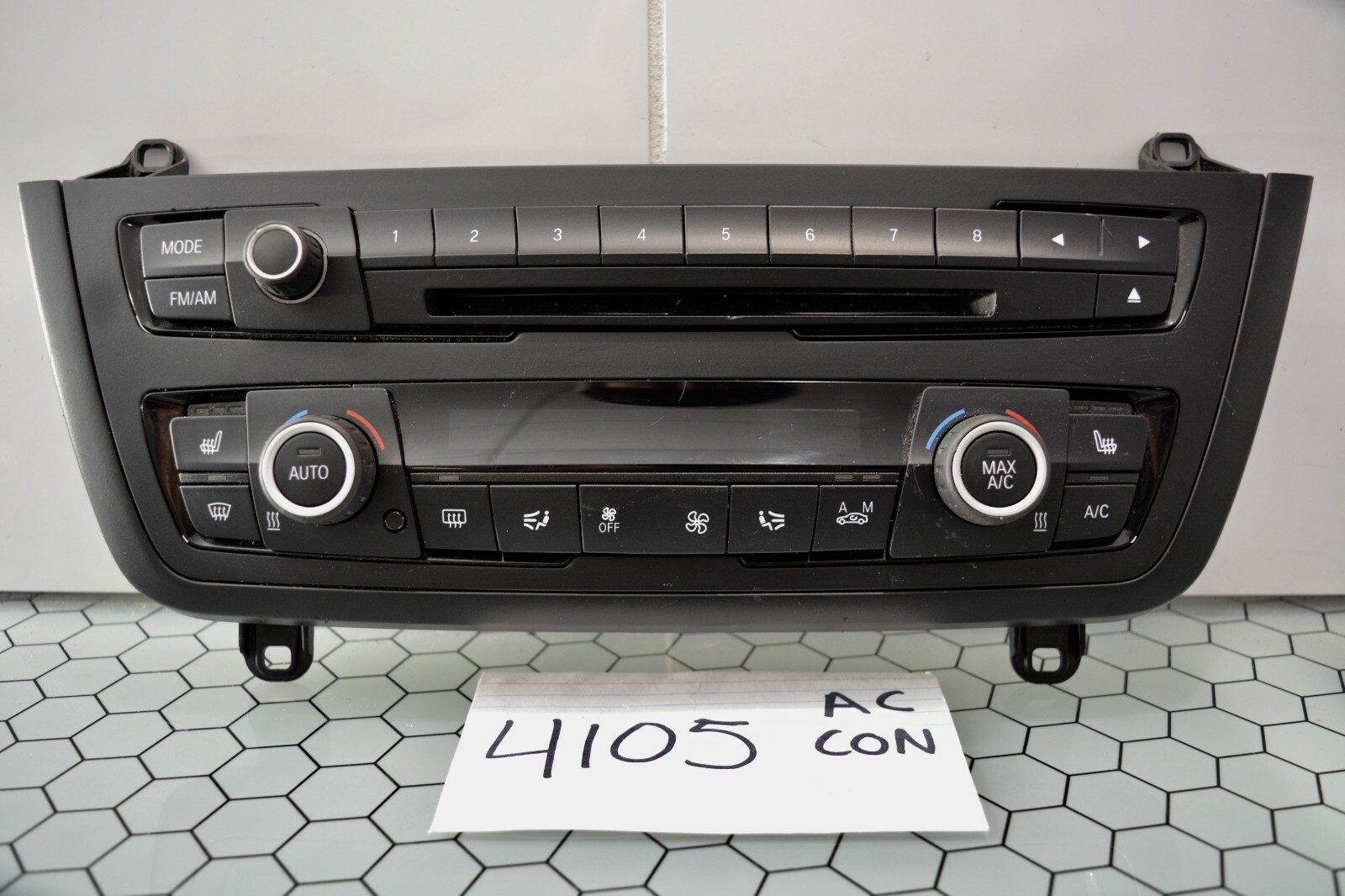 2014 BMW 3 AC and Heater Control 6411 9320343-01 Used Stock #4105-AC 
