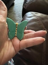 Nora Fleming RETIRED Teal Butterfly Mini