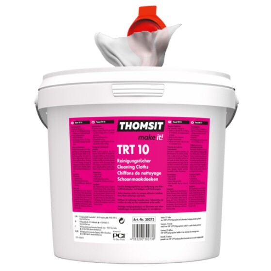 Thomsit TRT10 Cleaning Wipes 72-Count Removes Adhesive Residue