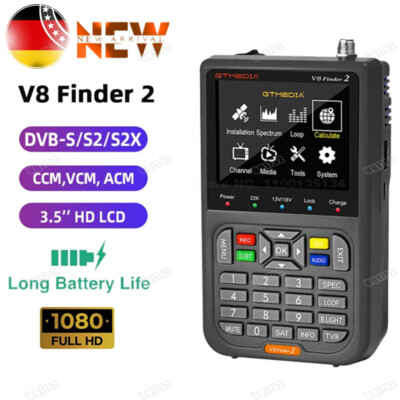 GTMEDIA V8 Finder2 HD Digital Sat Finder Meter DVB-S/S2X/S2 Satelliten Messgerät