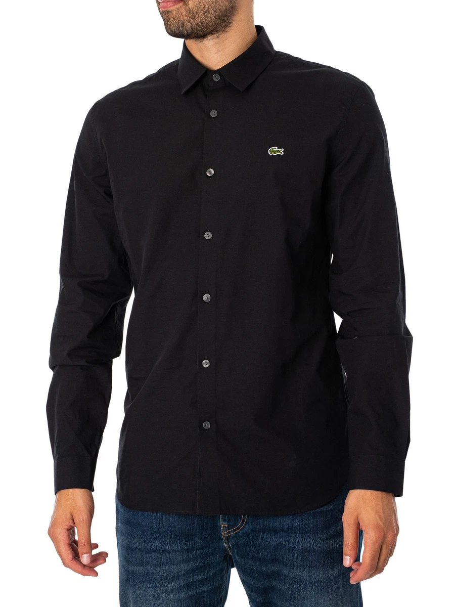 Lacoste black button down clearance shirt