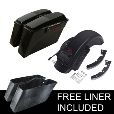 Hard Saddlebag 6x9'' Speaker Lid + Rear Fender Fit For Harley Road Glide 09-13
