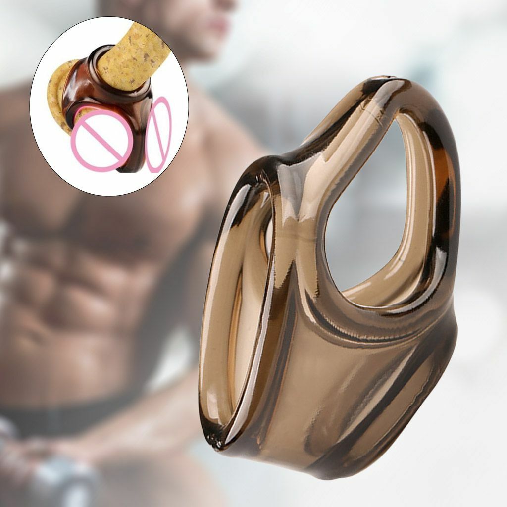 1x Male Scrotum Testicle Squeeze Ring Ball Stretcher Enhancer Soft Silicone  Ring