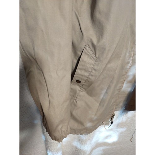 London Fog Coat Womans 7/8 Tan Casual Jacket With Hood Outdoor Cool Weather Coat - Picture 5 of 12