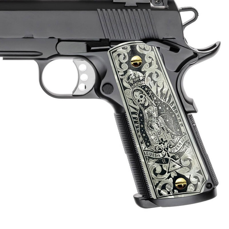 1911 Grips Full-Size Custom Grips fits Colt Springfield Engraved