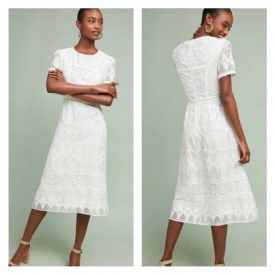 Anthropologie Swann Lace Dress by Eri + Ali Size 8 D30 | eBay