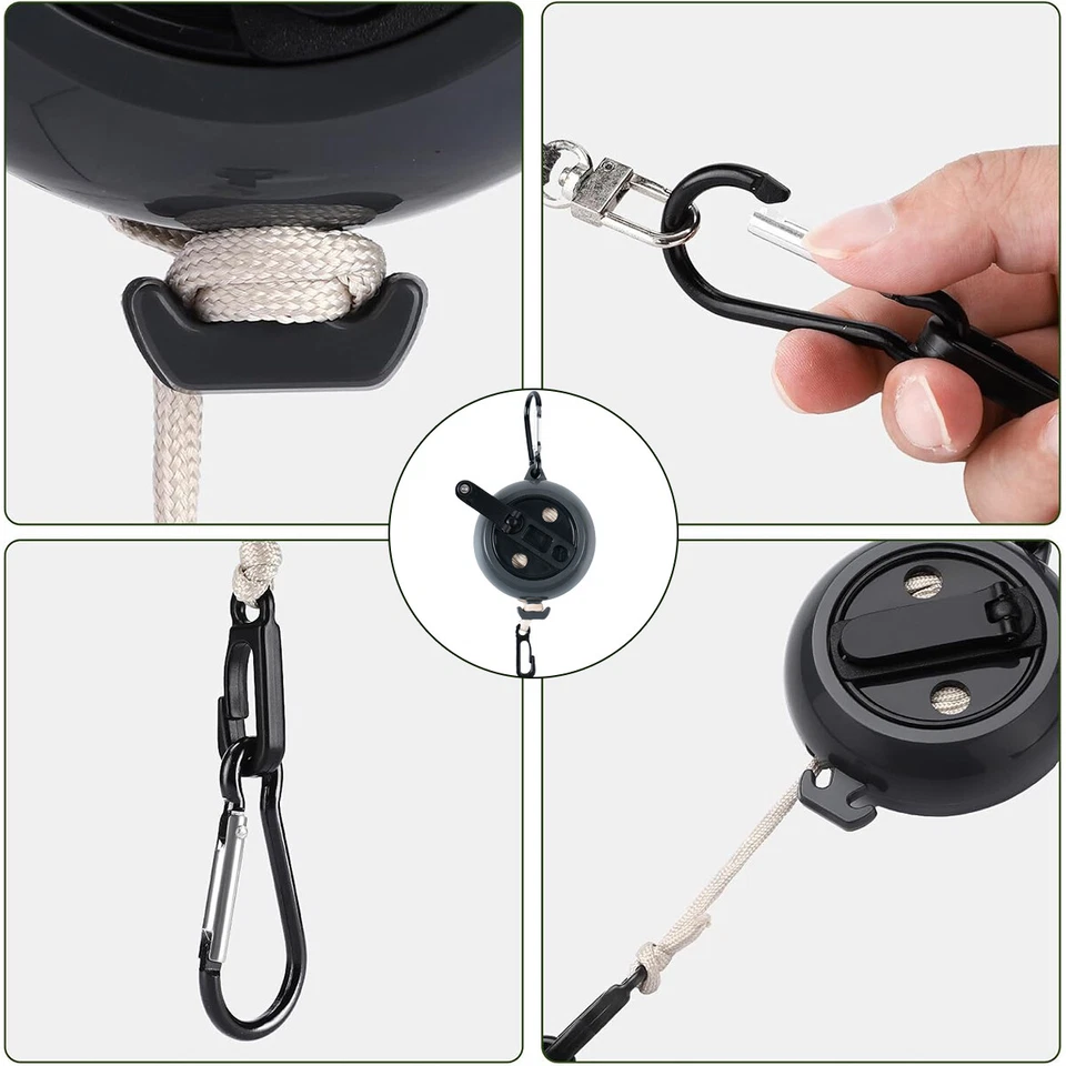 Treestand Retractable Bow Hoist Rope 33FT Bow & Gear Hoist for Hunting 4MM Thick - Image 3 of 4