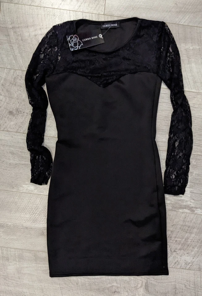 Evening prom Embroidered Dress party outfit Black/gunmetal Size UK 10 - Image 2 of 2