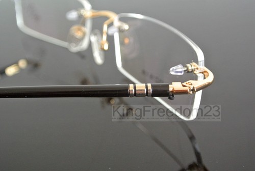 Spring Hinges Memory Titanium Rimless Eyeglass Frames Glasses Rx able Spectacles - Picture 20 of 25