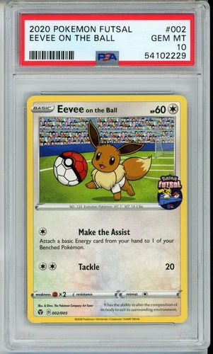 POKEMON SWORD & SHIELD FUTSAL EEVEE ON THE BALL #2 PSA 10 GEM MINT #54102229