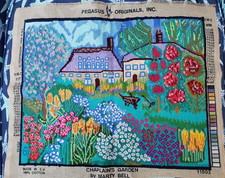 VINTAGE EUROPEAN HAND MADE EMBROIDERY FLOWERS ON THE VILLAGE (UKRAINIAN HANGER)