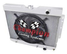 3 Row Kool Champion Radiator W/ 16" Fan for 1959 60 61 62 1963 Chevrolet Impala