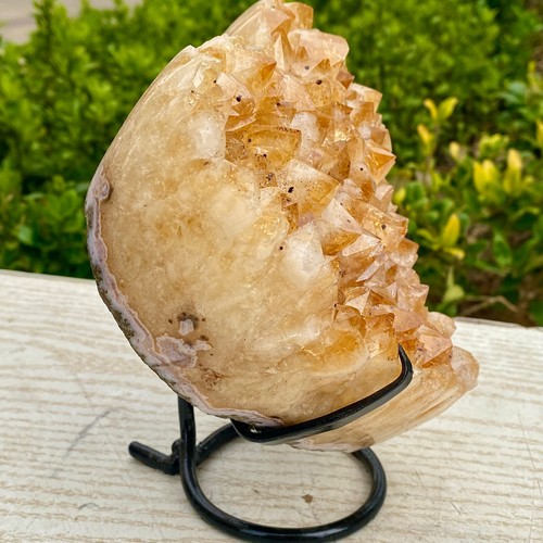 Cristal de cuarzo citrino natural de alta calidad 5,68 lb decoración de amor + soporte - Imagen 11 de 15