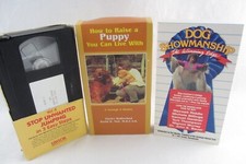 3x VHS Dog Training How to Raise a Puppy, Dog Showmanship, Stop Unwanted Jumping