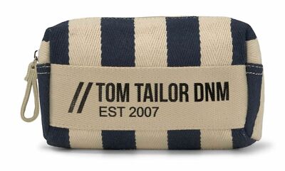 TOM TAILOR Irisa Pouch Kosmetiktasche Tasche Stripes Blue Blau Beige Neu