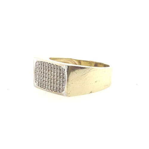 10K Yellow Gold Pave Band 0.74 Ct - Picture 3 of 3