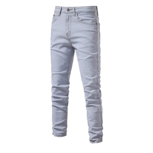 Men's Slim Fit Straight Denim Jeans Pants - Picture 46 of 58