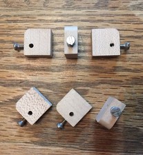 6 Upright/Vertical Piano Treble Damper Blocks, Straight Bore Left to Right