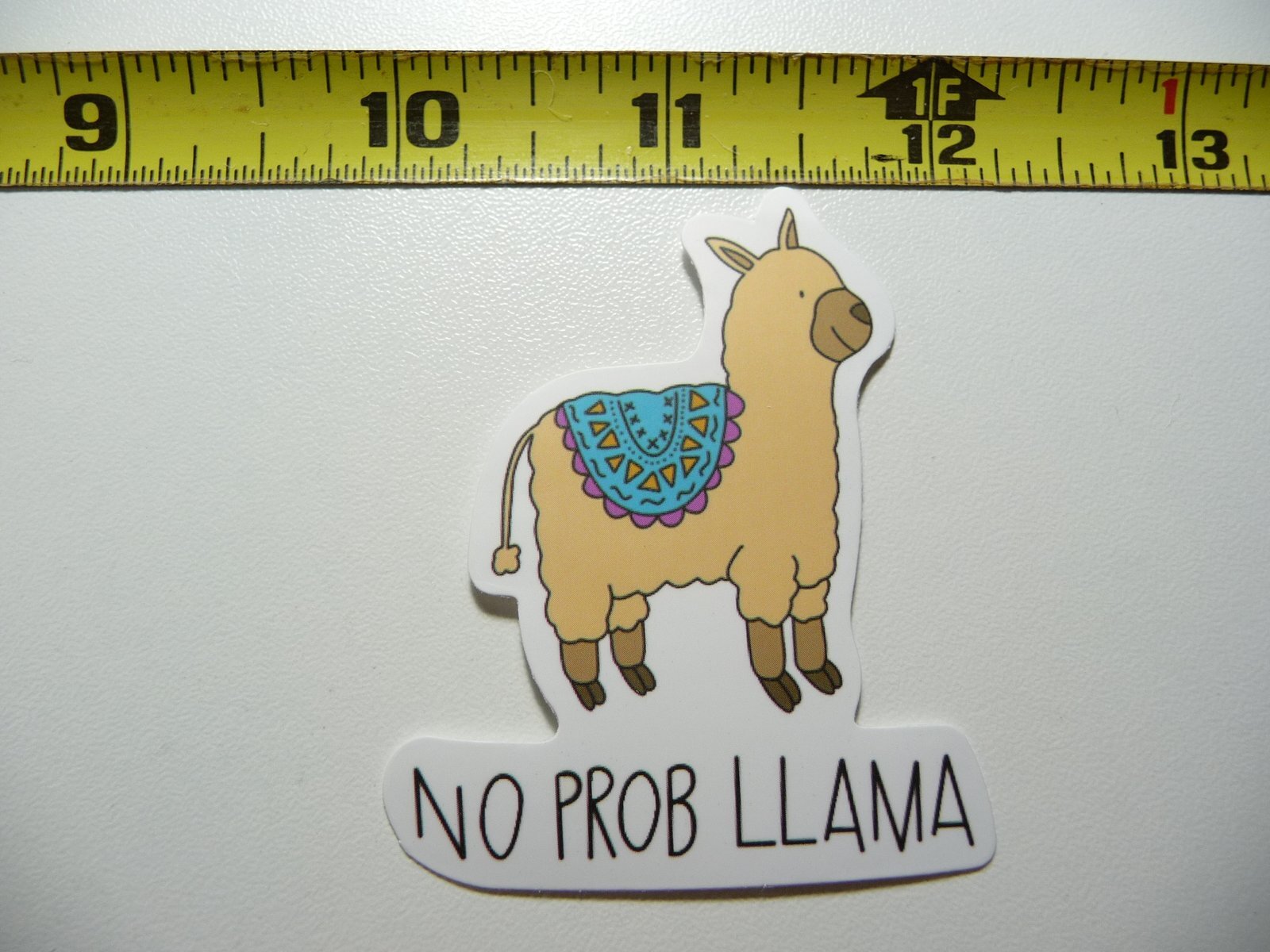 NO PROBLLAMA DECAL STICKER PROB LLAMA SMILING LOOKING RIGHT FARM PET