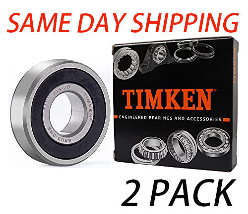 2PCS USA Brand TIMKEN 6305-2RS 25X62X17MM Double Rubber Seal Ball Bearings