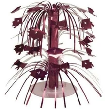 Graduation Burgundy Mini Cascade 8.5-Inch Centerpiece Foil Grad Party Decoration