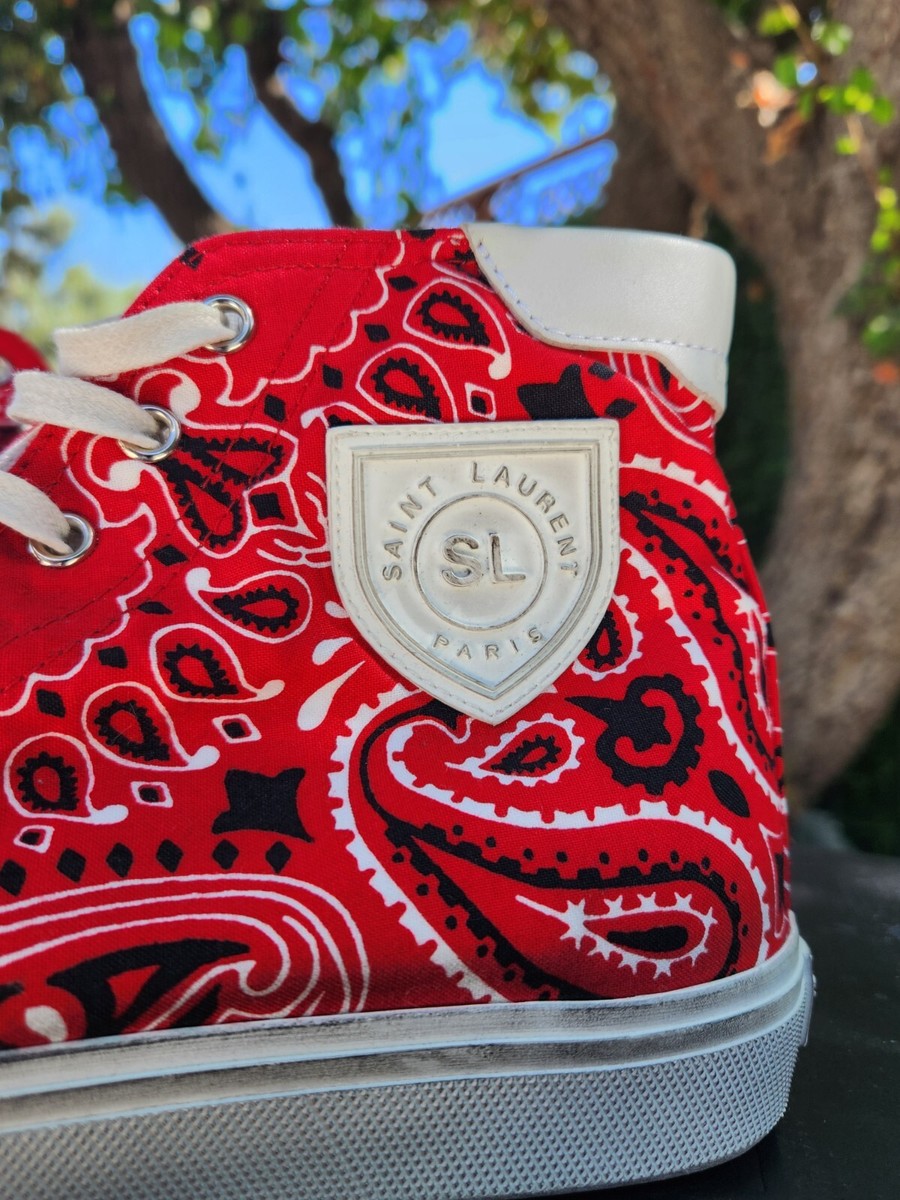 Law Red Bandana Converse Shoes Saint Laurent BEDFORD TESSUTO