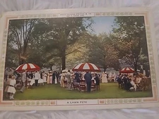 Greenbrier Resort Hotel Lawn Fete  George Adams 1910 Dining Menu Card A1