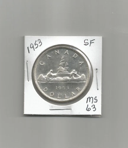 **1953**SF Canadian Silver Dollar - MS63 or better