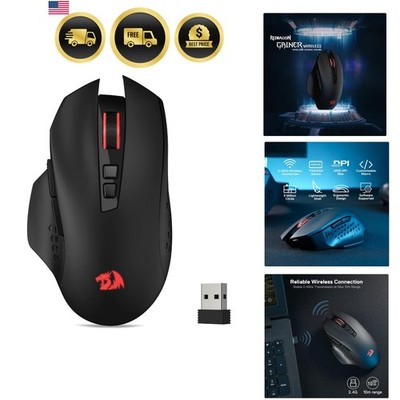 M656 Gainer Wireless Gaming Mouse, 4000 DPI 2.4Ghz Wireless Mouse w/ 5 DPI Le...
