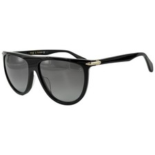 Rag  Bone RNB1056S Womens Plastic Sunglass 807WJ Black 57-14 Gray Polarized