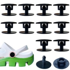 Lopau 10Sets Replacement Rivets for Croc, Strap Buttons Black